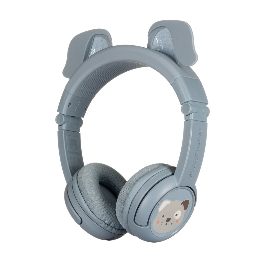 BuddyPhones Play Ears Plus, DOG ears color blue