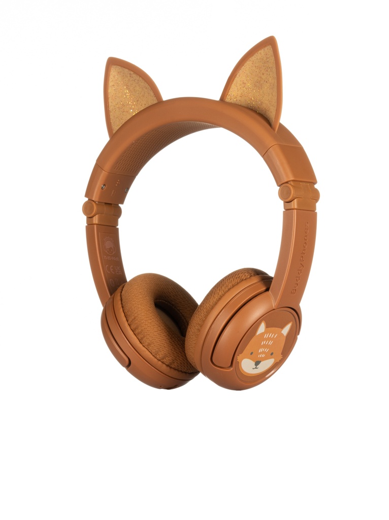 BuddyPhones Play Ears Plus, FOX ears color brown
